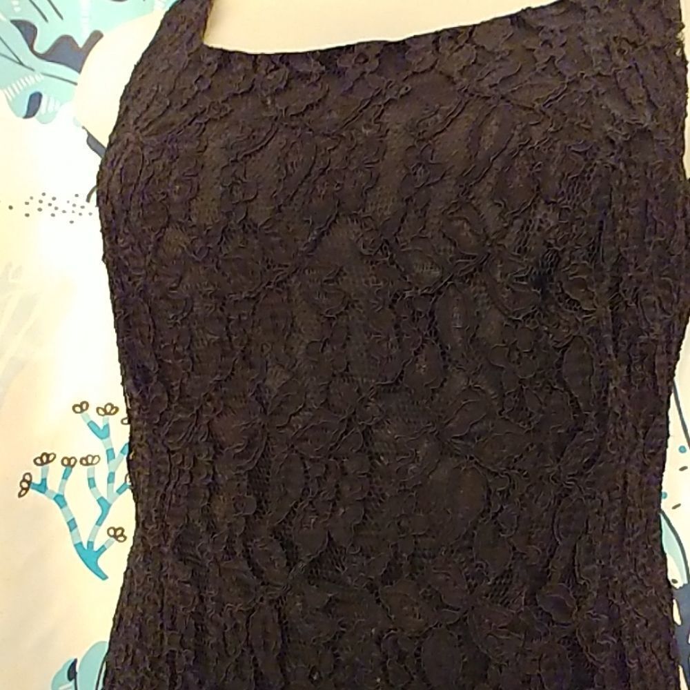Wallis Sleeveless Black Lace Dress Size 12 - Picture 2 of 7